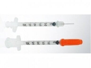 0,10 EUR par 1 gab. pasūtot 100 gab. Insulīna šļirce 0,3 ml sterils U-100 ar integrētu 31G x 8 mm adatu 0,10 EUR par 1 gab. pasūtot 100 gab. Insulīna šļirce 0,3 ml sterils U-100 ar integrētu 31G x 8 mm adatu