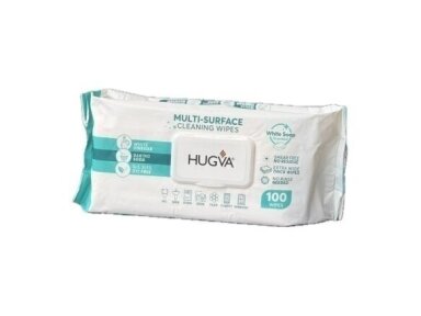4,00 EUR par 1 gab. pasūtot 12 gab. HUGVA Multi-Surface – daudzfunkcionālās mitrās tīrīšanas salvetes dažādām virsmām 100 gab.