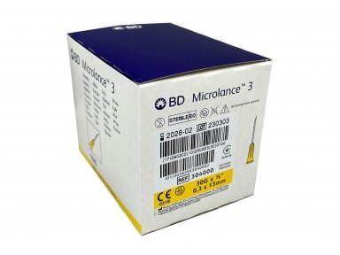 BD Microlance 3 adatas vienreizējās lietošanas 30G x 13 mm 100 gab. BD Microlance 3 adatas vienreizējās lietošanas 30G x 13 mm 100 gab.