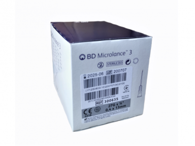 BD Microlance 3 vienreizējās lietošanas adata 27G x 13 mm 100 gab. BD Microlance 3 vienreizējās lietošanas adata 27G x 13 mm 100 gab.