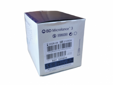 BD Microlance 3 vienreizējās lietošanas adata 23G x 25 mm 100 gab.