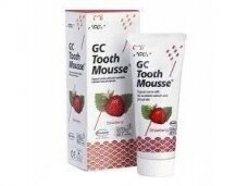 GC Tooth Mousse Recaldent zemeņu garšas zobu krēms bez fluora 40 g (35 ml)
